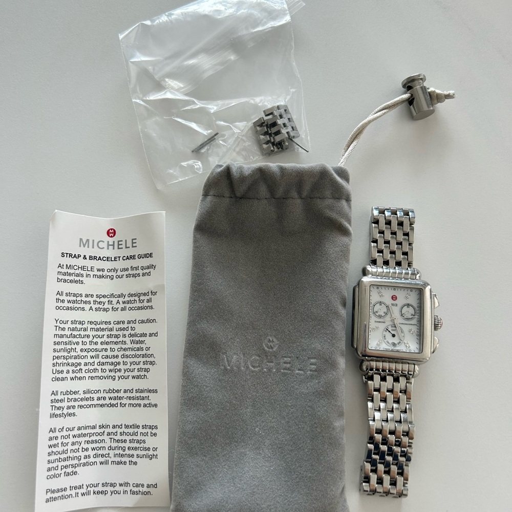 MICHELE XL DECO 12 DIAMOND WATCH